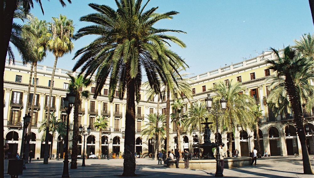 La Plaza Real de Barcelone