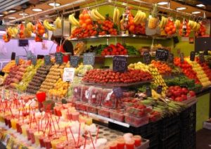 Les jus de fruits de la Boqueria