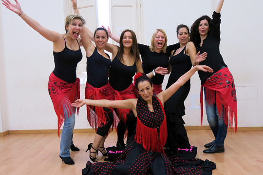 Activité EVJF à Barcelone cours de flamenco